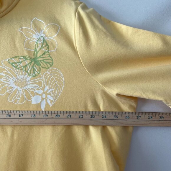 Sport Savvy Womens Yellow Floral French Terry Stand Collar Full Zip Jacket Sz 2X - Picture 5 of 7